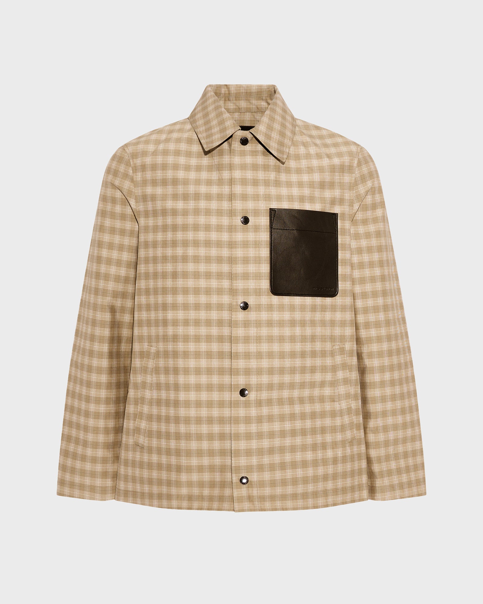 Double-sided checked cotton overshirt -Summer sale - Yves Salomon