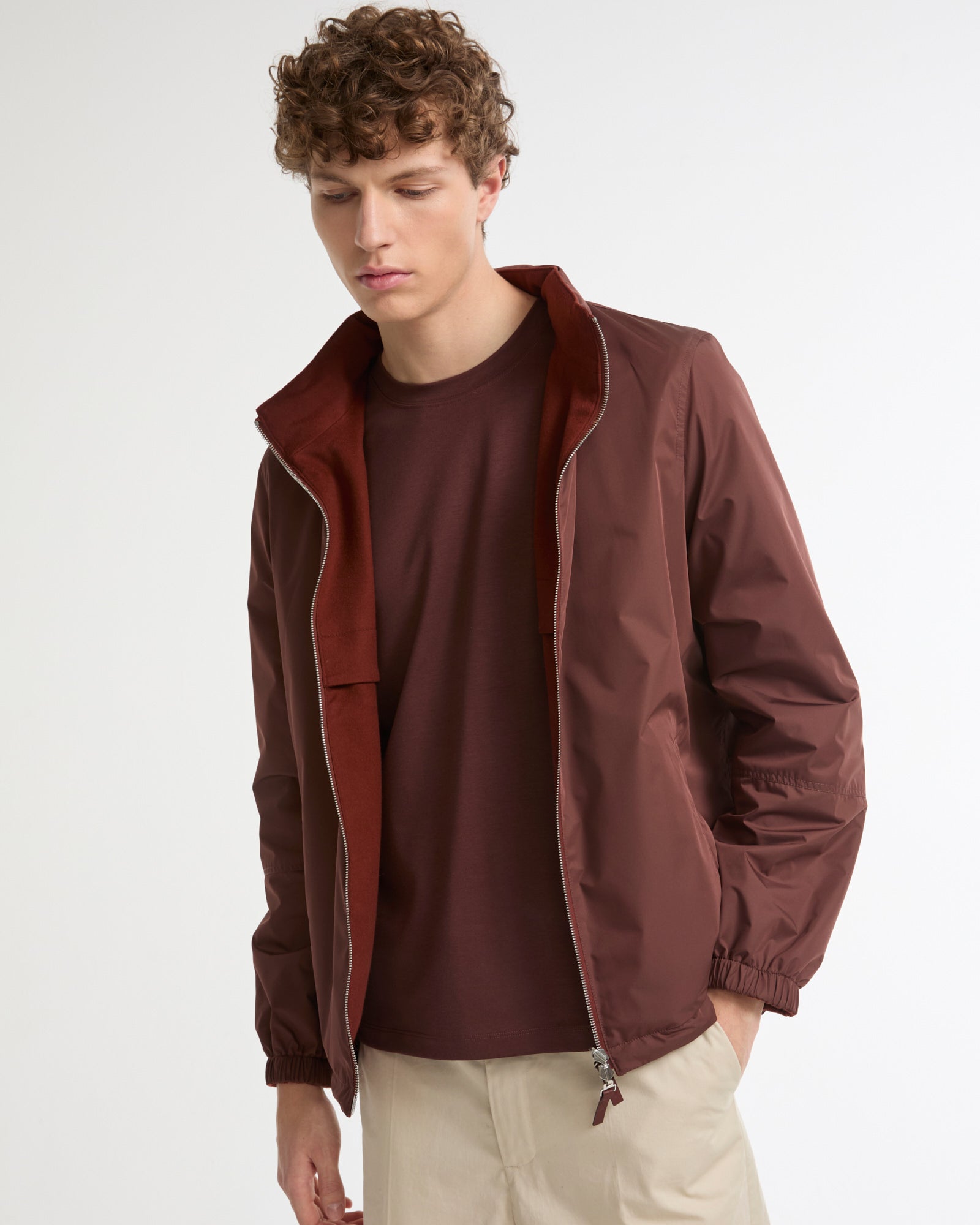 Reversible jacket in cashmere blend and technical fabric -Summer sale - Yves Salomon