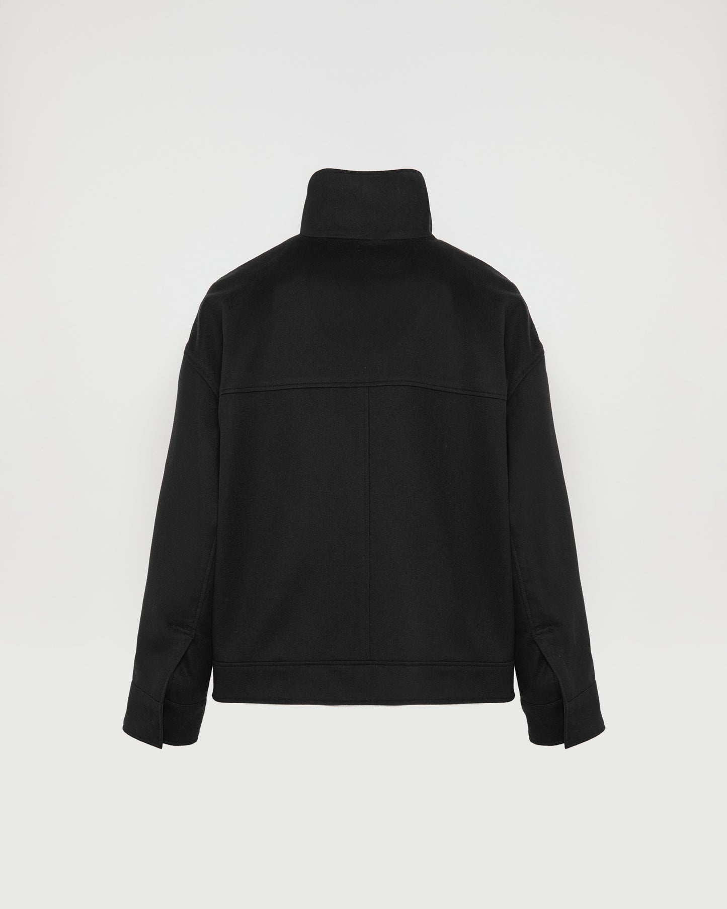 Reversible jacket in cashmere blend and technical fabric
