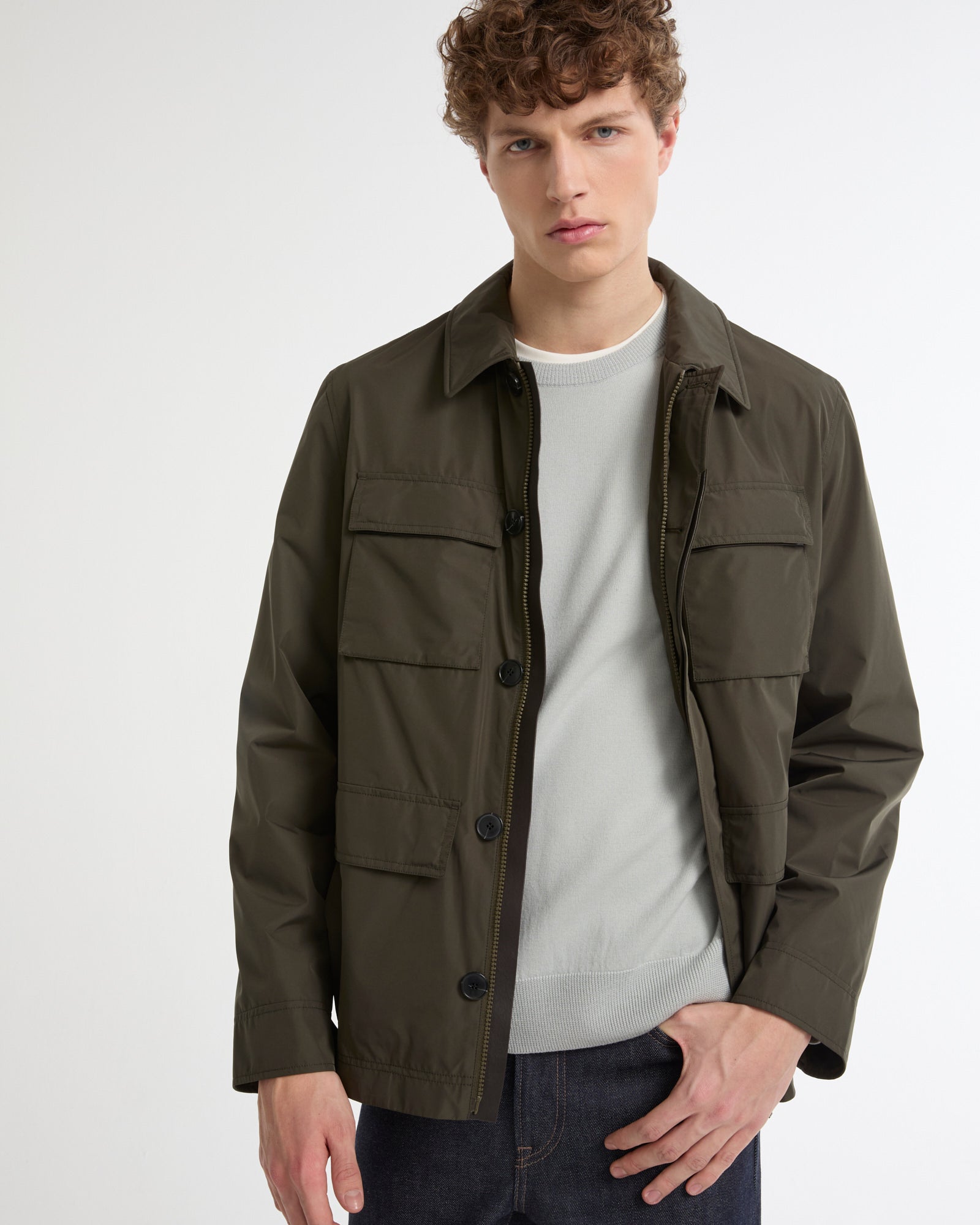 Waterproof technical fabric safari jacket -Summer sale - Yves Salomon
