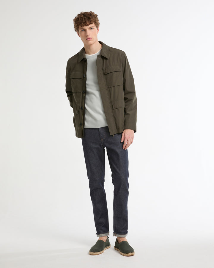 Waterproof technical fabric safari jacket