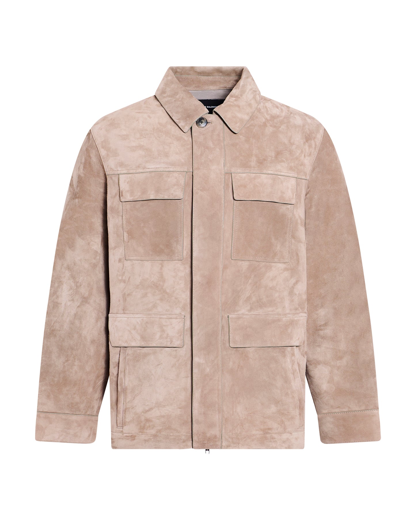 Suede-finish calfskin safari jacket