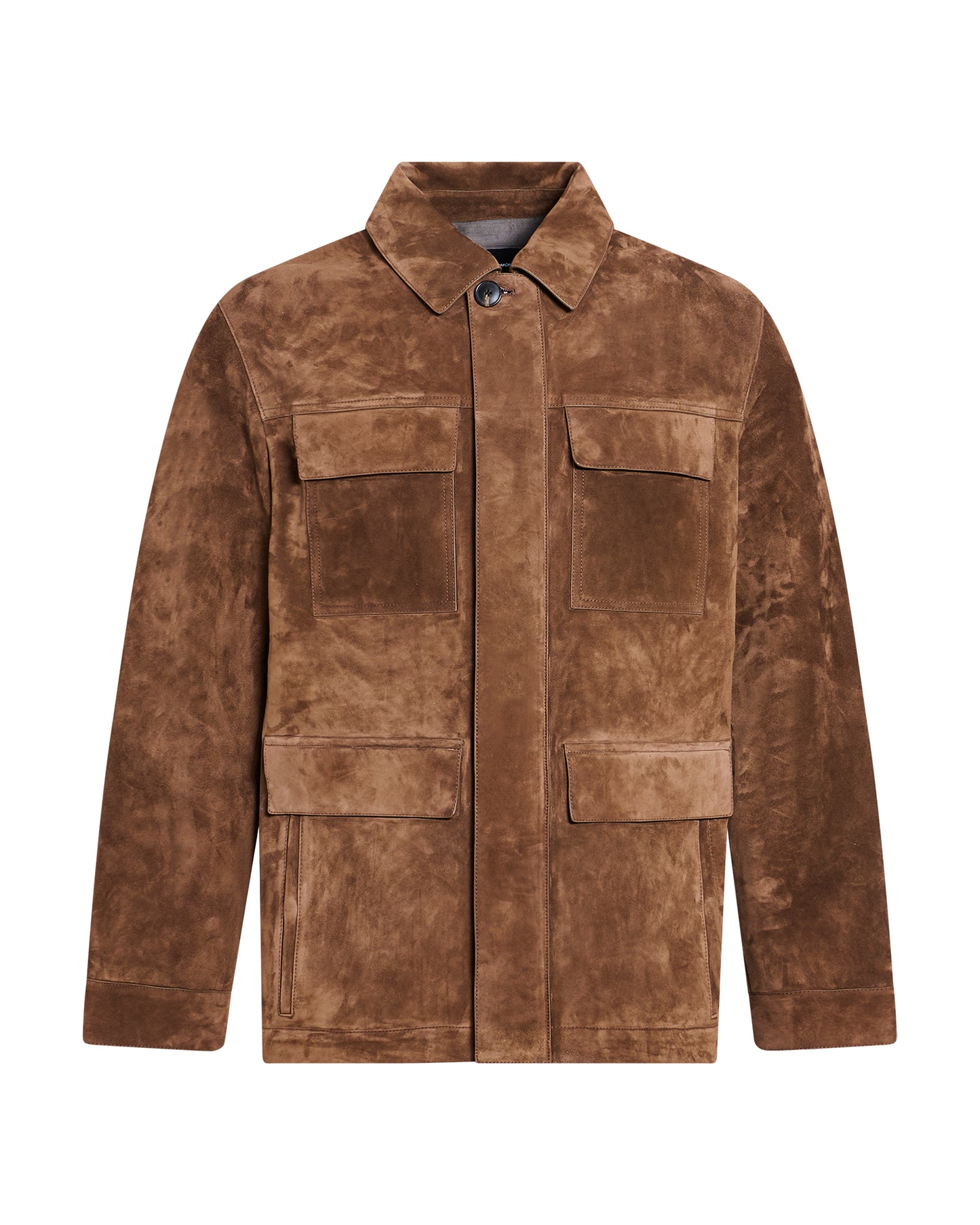 Suede-finish calfskin safari jacket