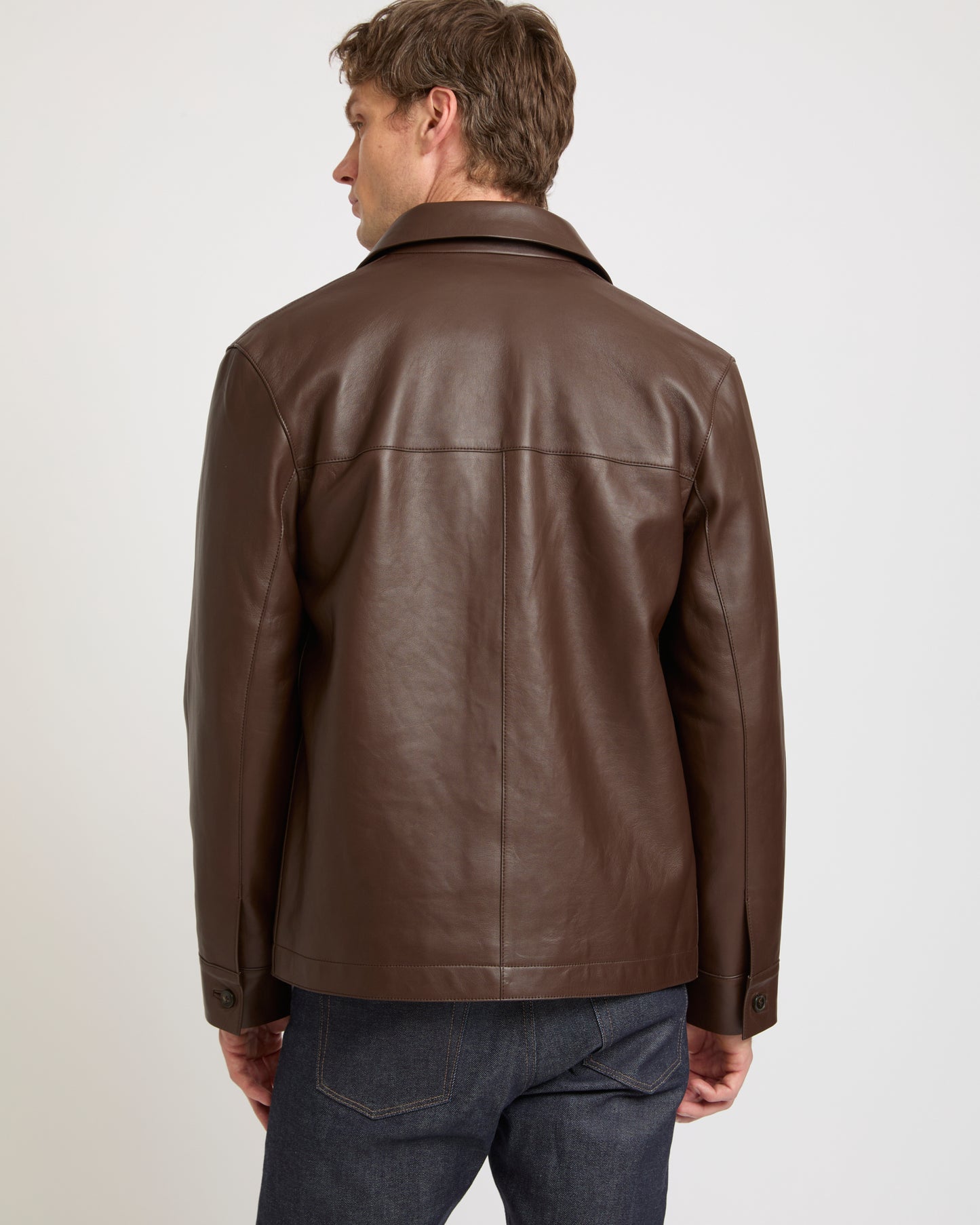 Lamb leather jacket with nappa finish