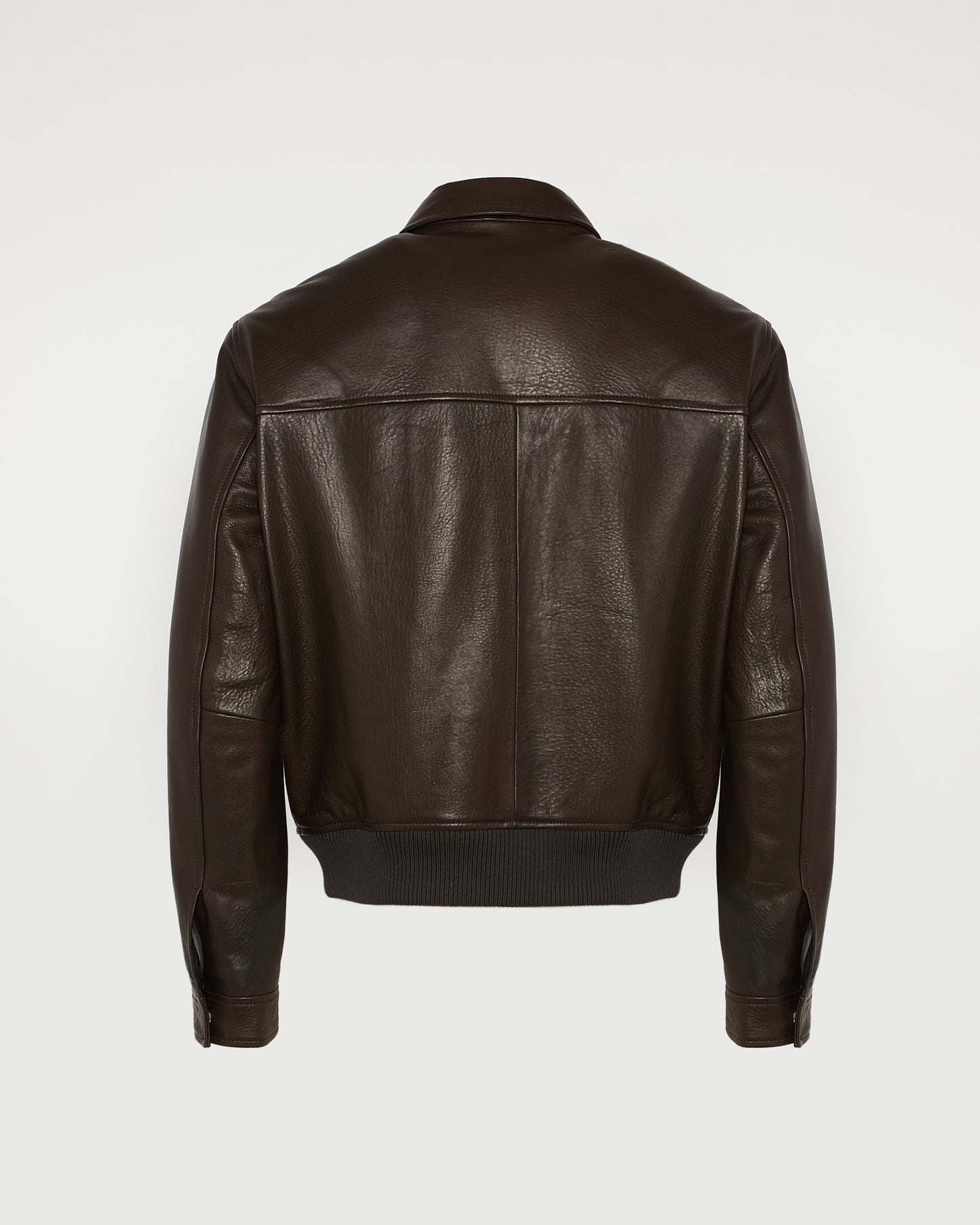 Aviator jacket in natural grain lamb leather