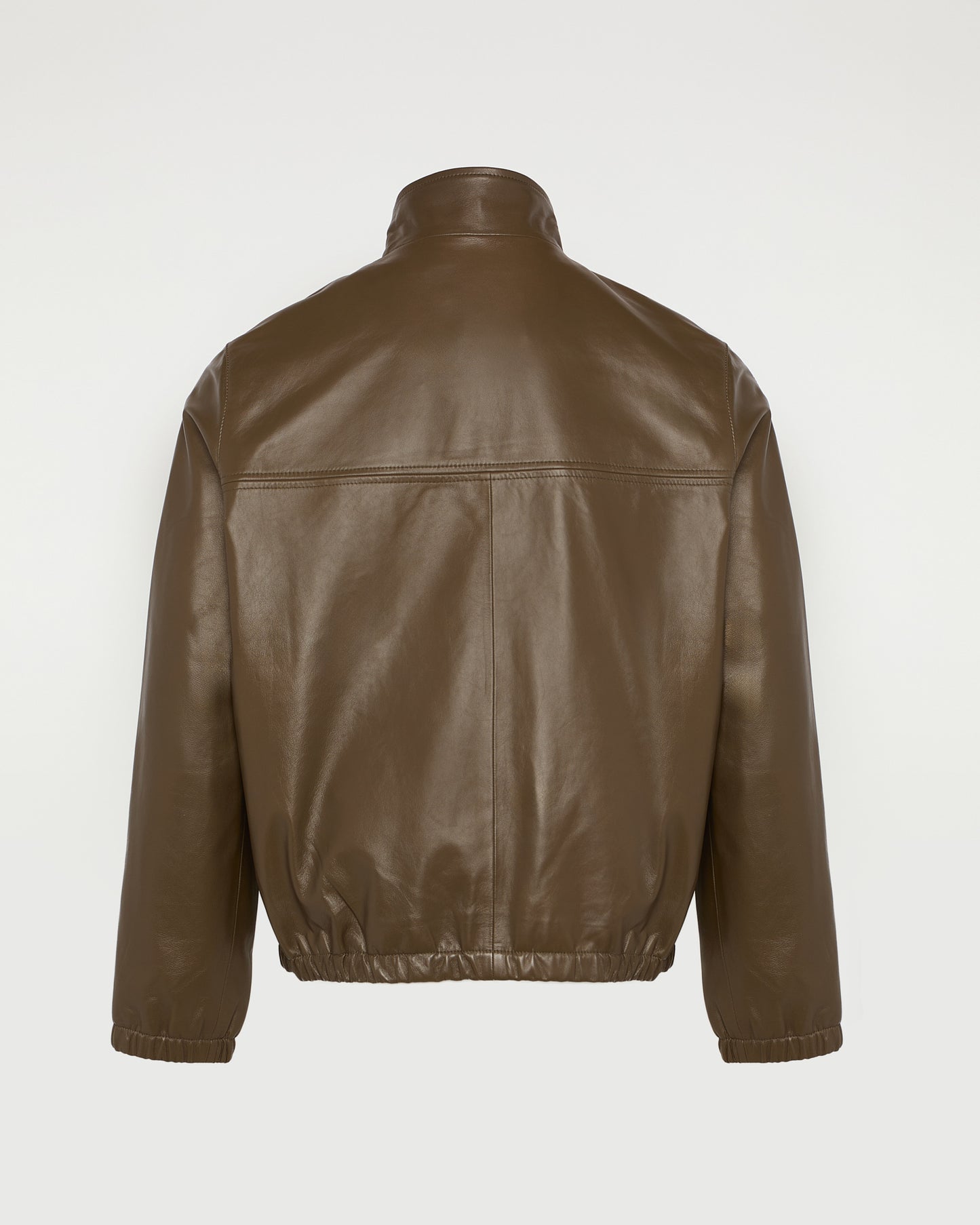 Zipped lambskin leather jacket