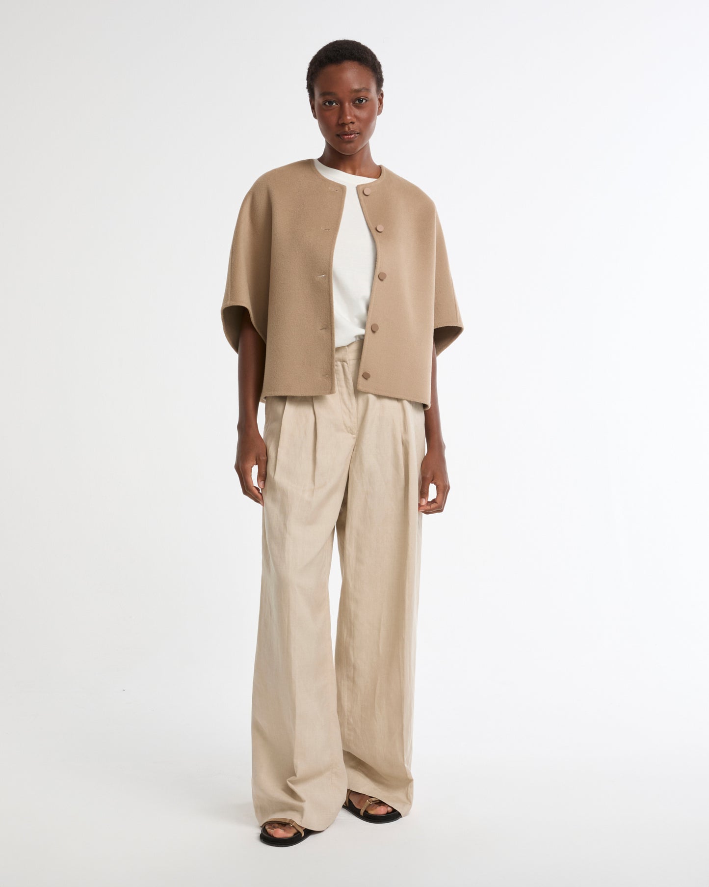 Double-sided cashmere blend jacket