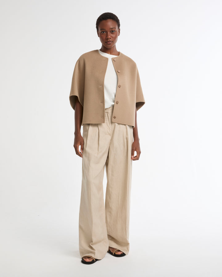 Double-sided cashmere blend jacket