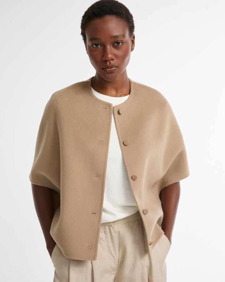 Double-sided cashmere blend jacket