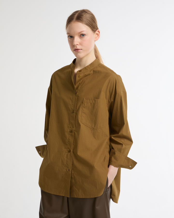 Long sleeve poplin shirt