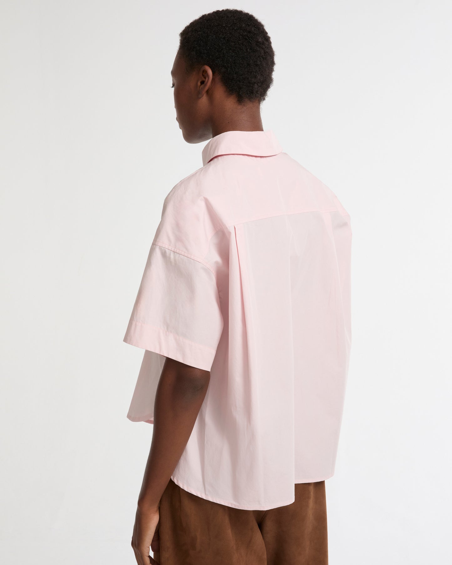 Short sleeve poplin shirt