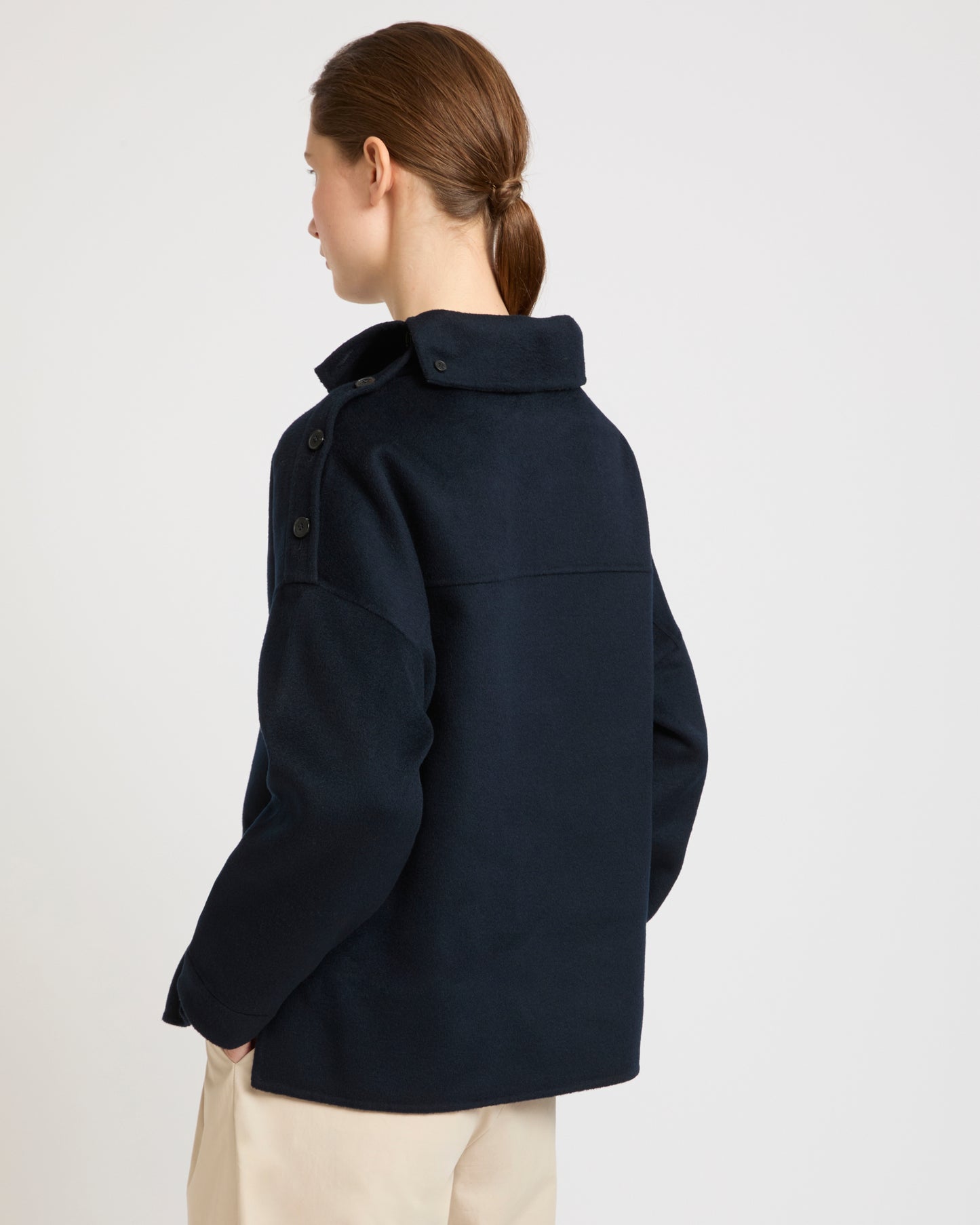 Double-sided funnel neck blouse -Summer sale - Yves Salomon
