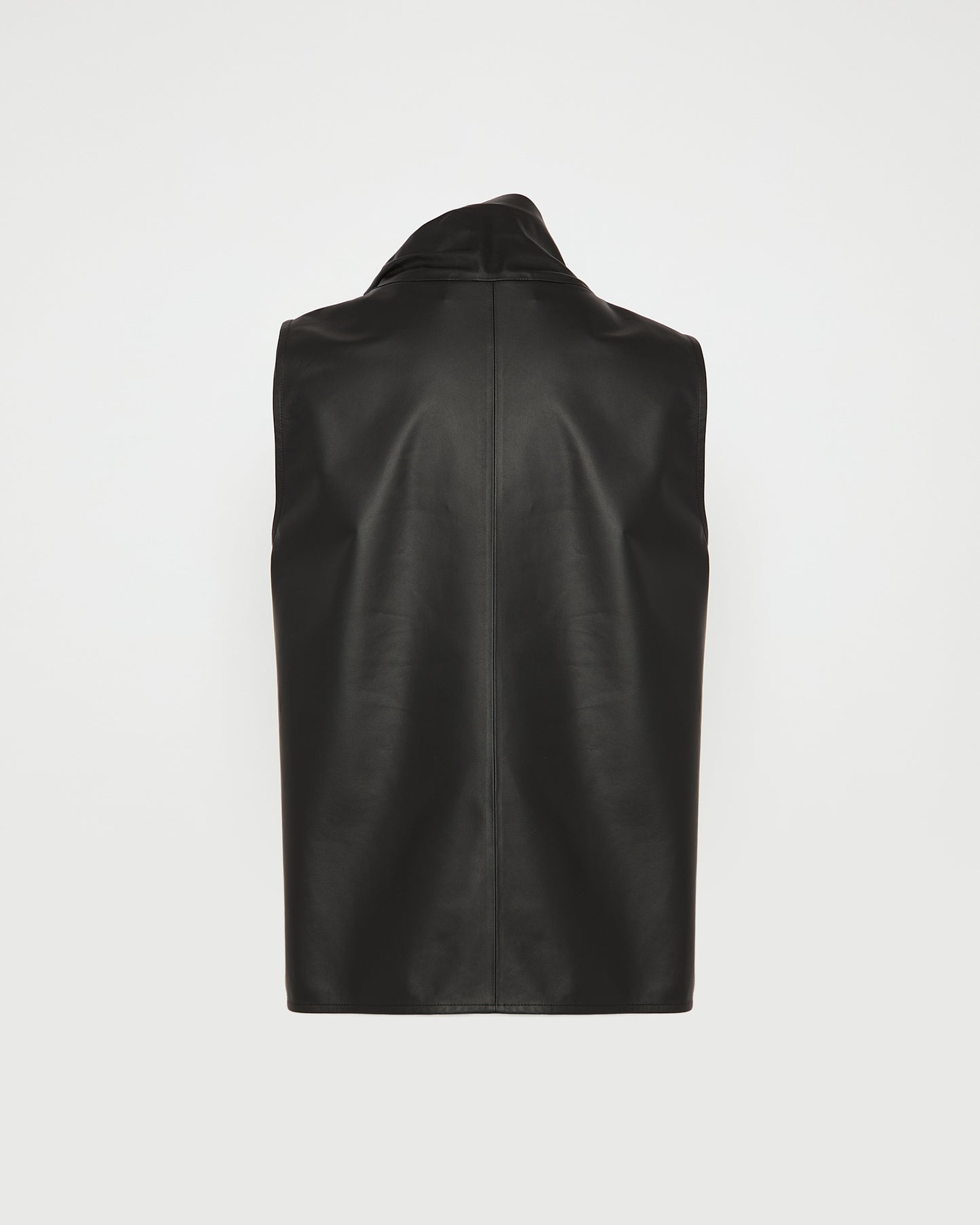 Draped leather top