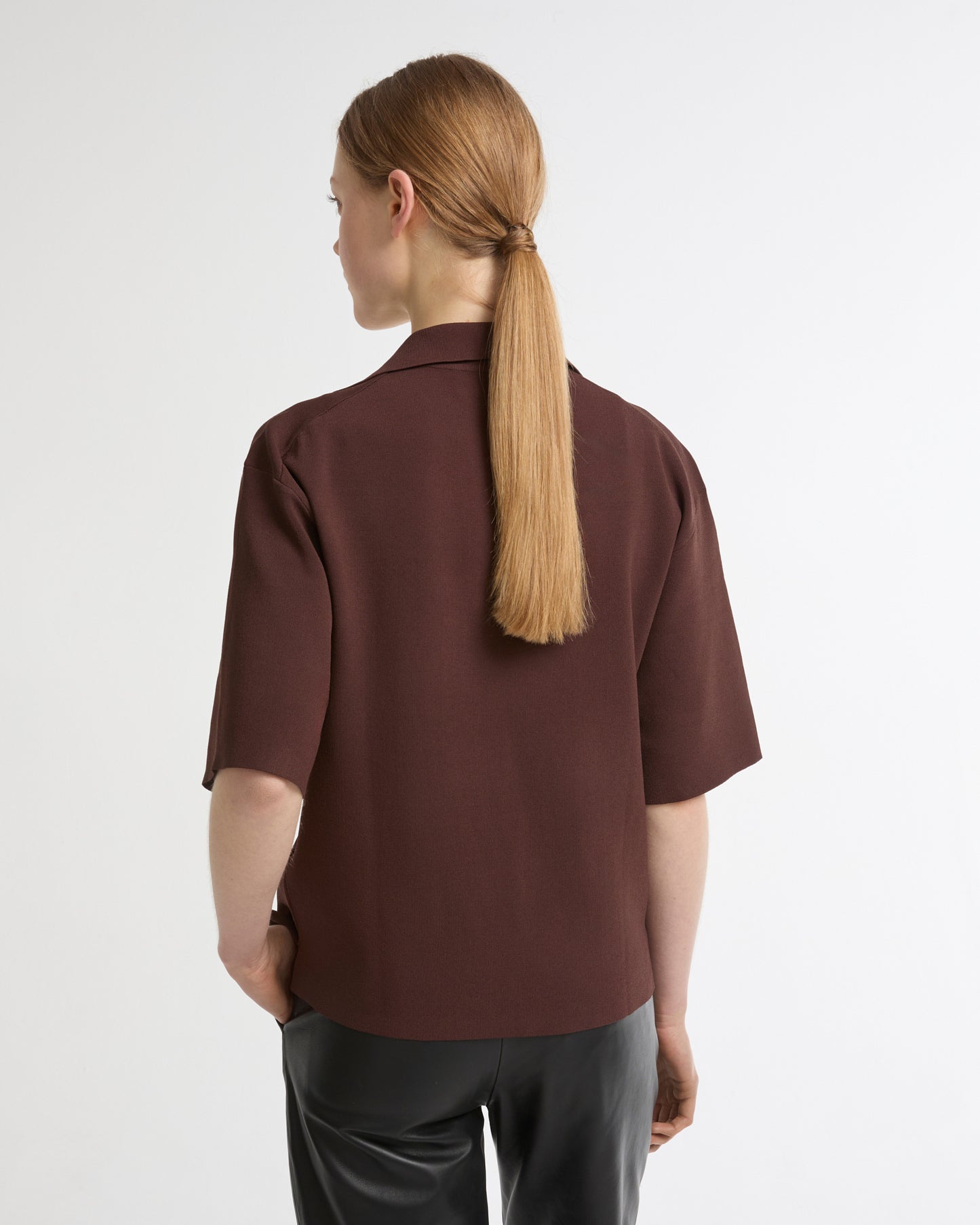 Knit polo shirt
