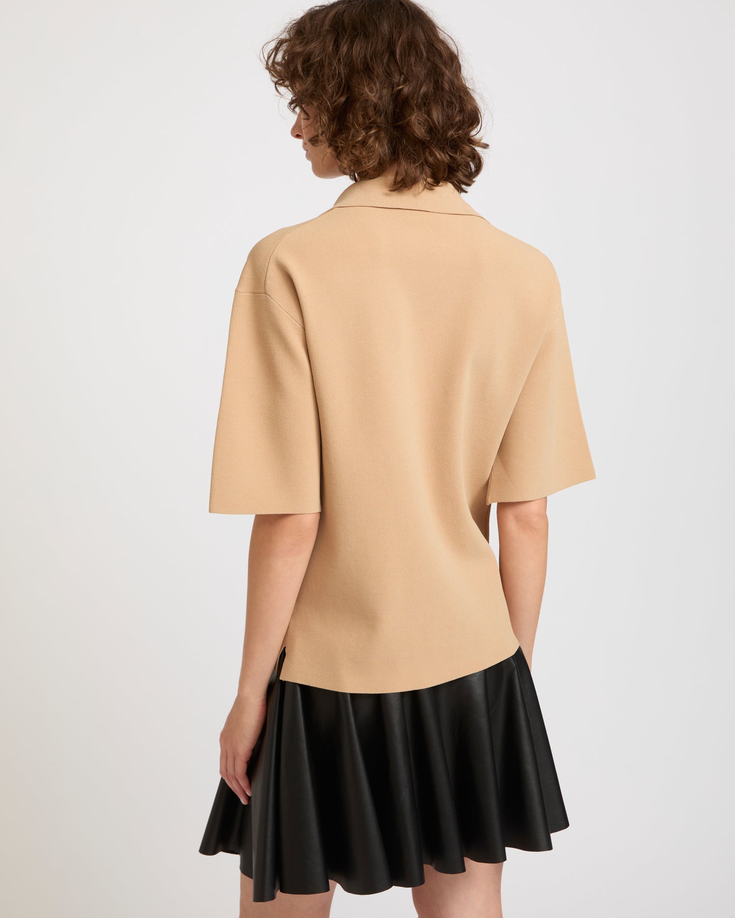 Knit polo shirt