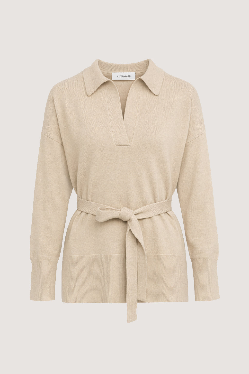 Merino knit polo shirt