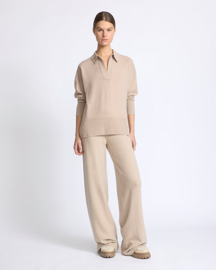 Merino knit polo shirt - Yves Salomon - New Fall/Winter Collection