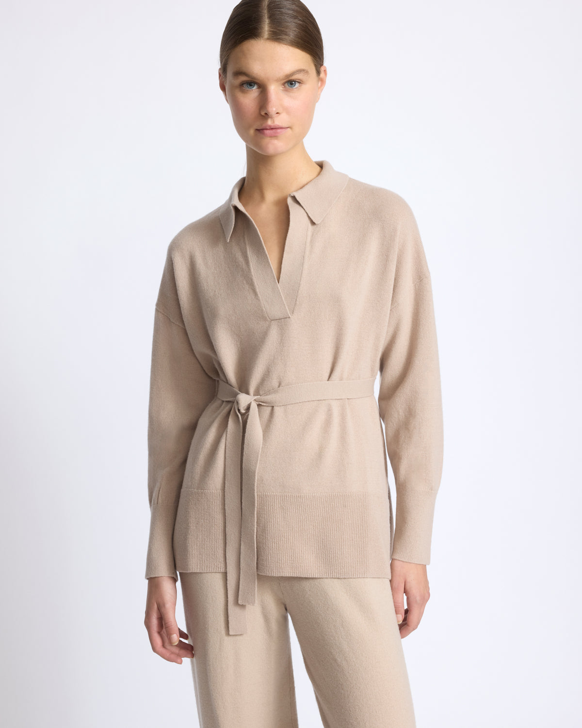 Merino knit polo shirt - Yves Salomon - New Fall/Winter Collection