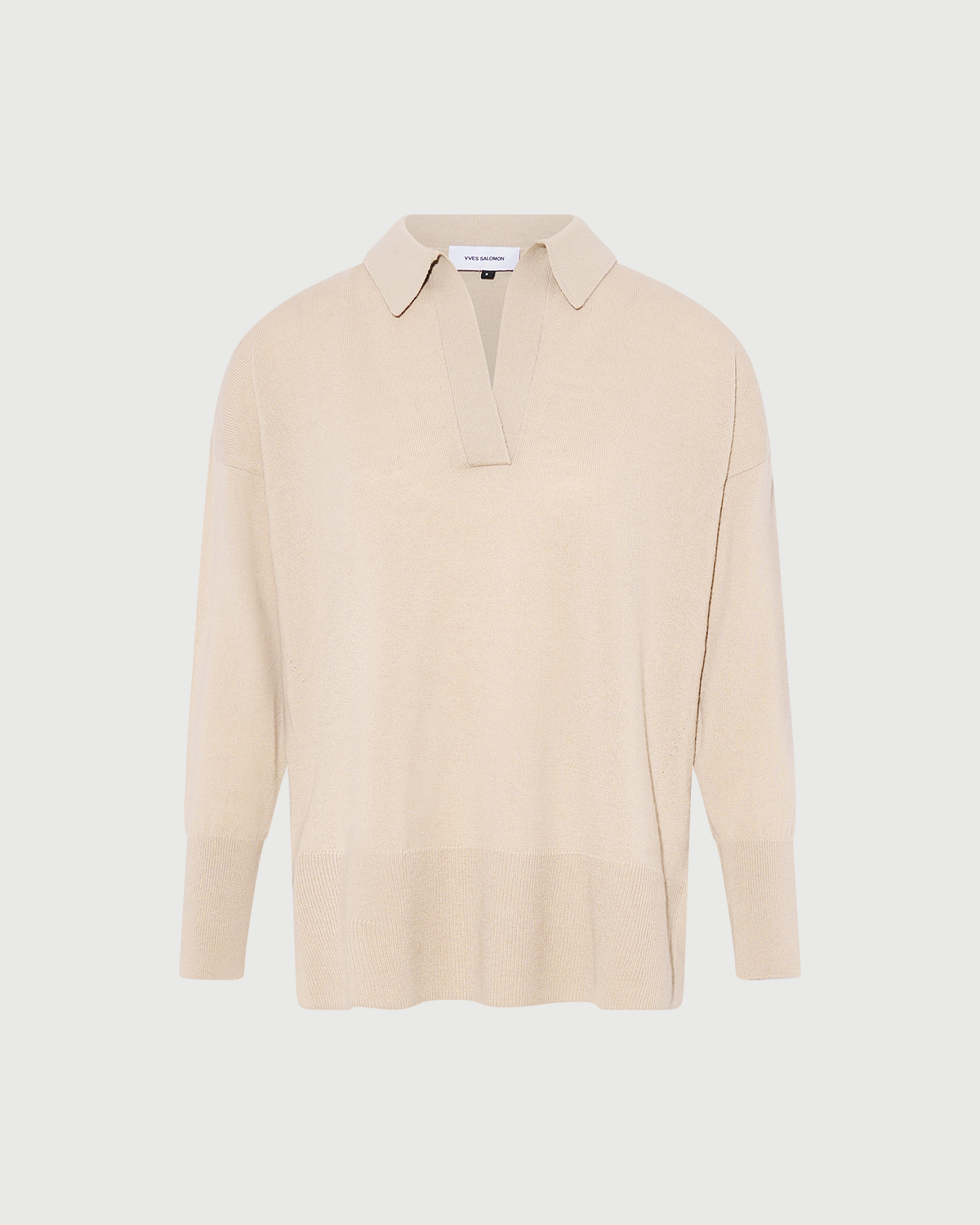Merino knit polo shirt - Yves Salomon - New Fall Winter Collection