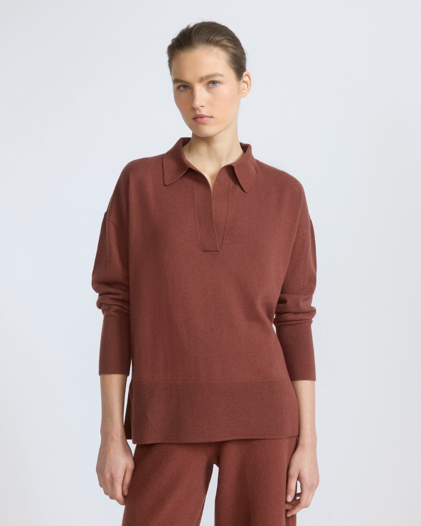 Merino knit polo shirt - Yves Salomon - New Fall/Winter Collection