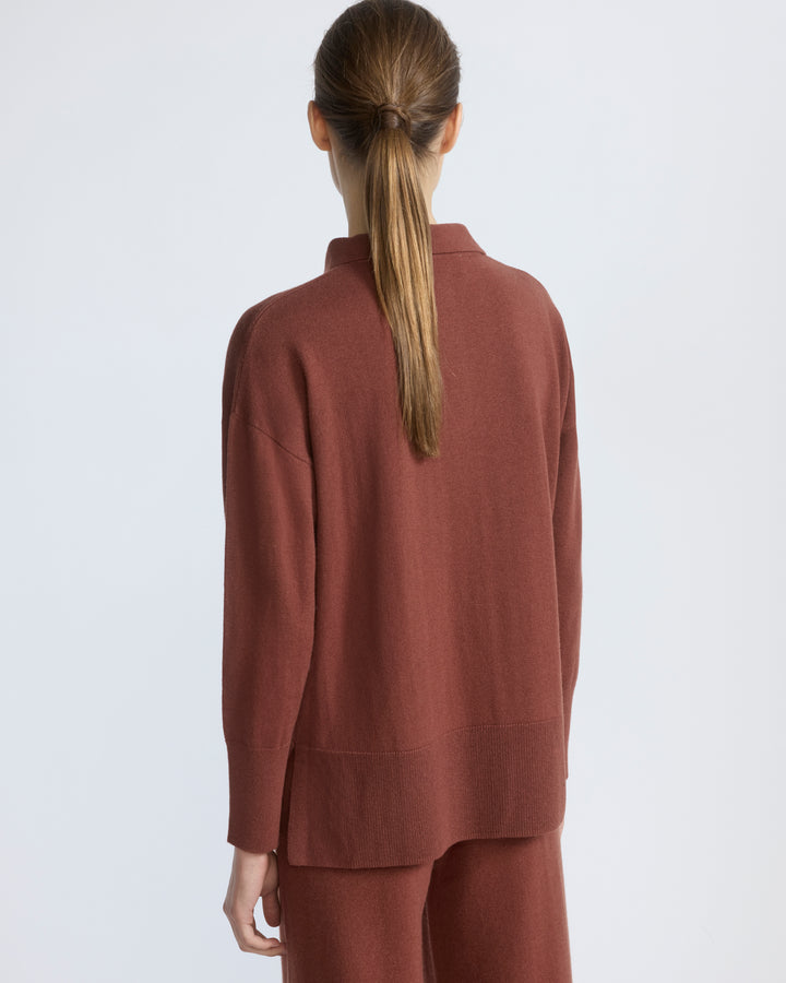 Merino knit polo shirt - Yves Salomon - New Fall/Winter Collection