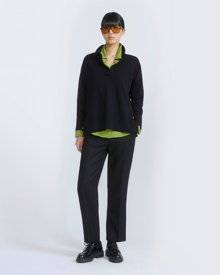 Merino knit polo shirt - Yves Salomon - New Fall/Winter Collection