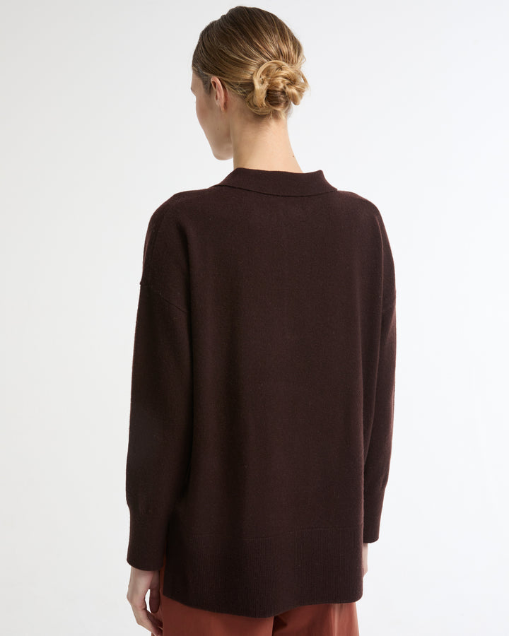 Merino knit polo shirt