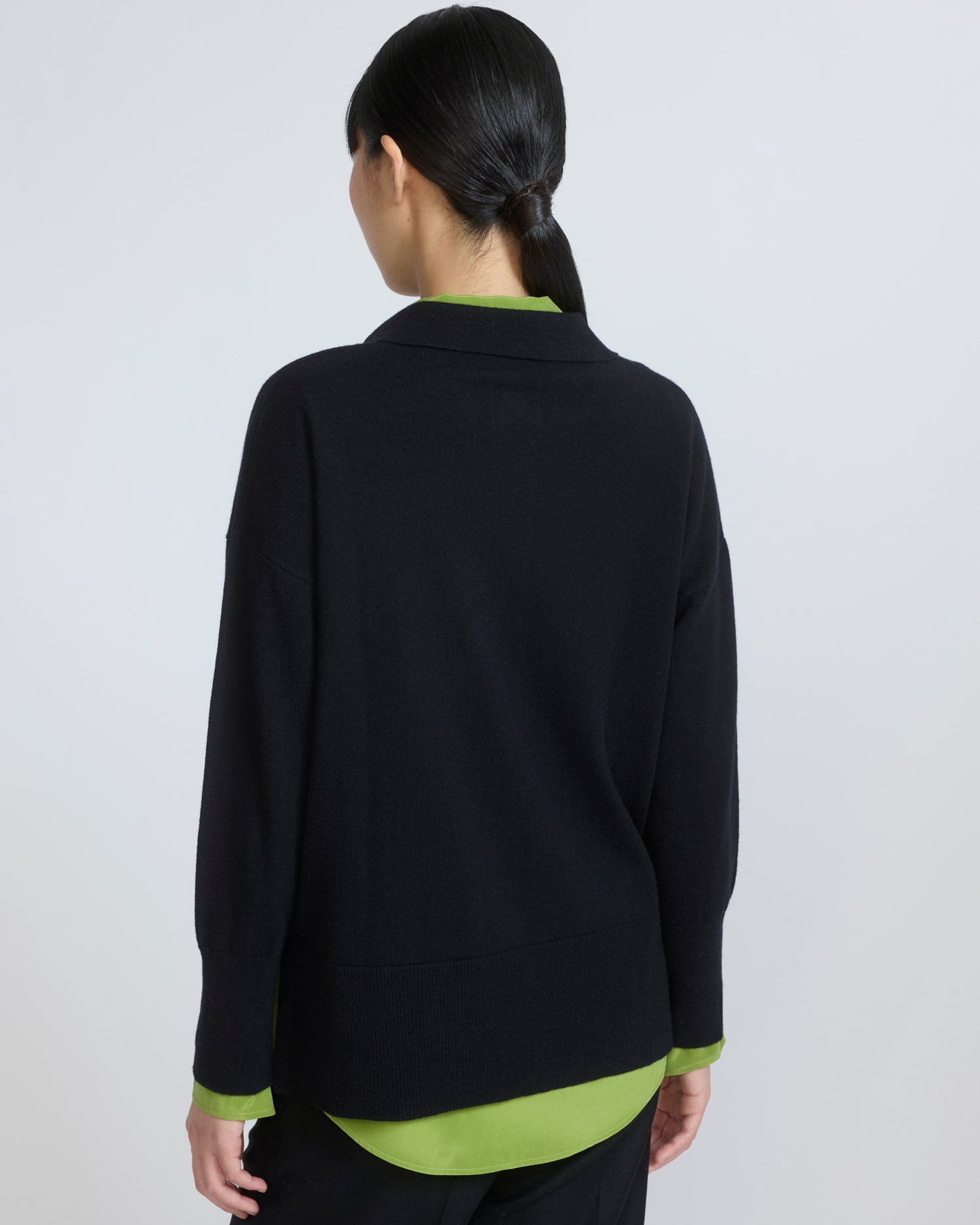 Merino knit polo shirt - Yves Salomon - New Fall/Winter Collection