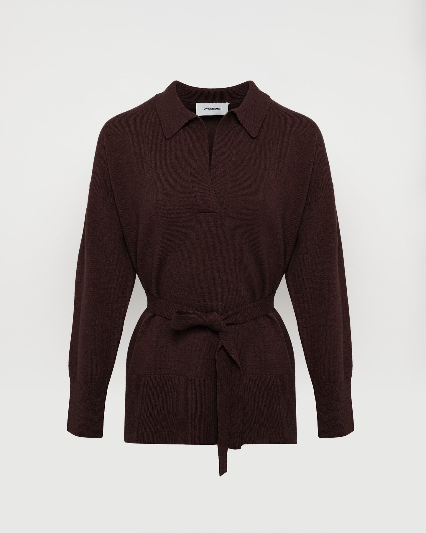 Merino knit polo shirt