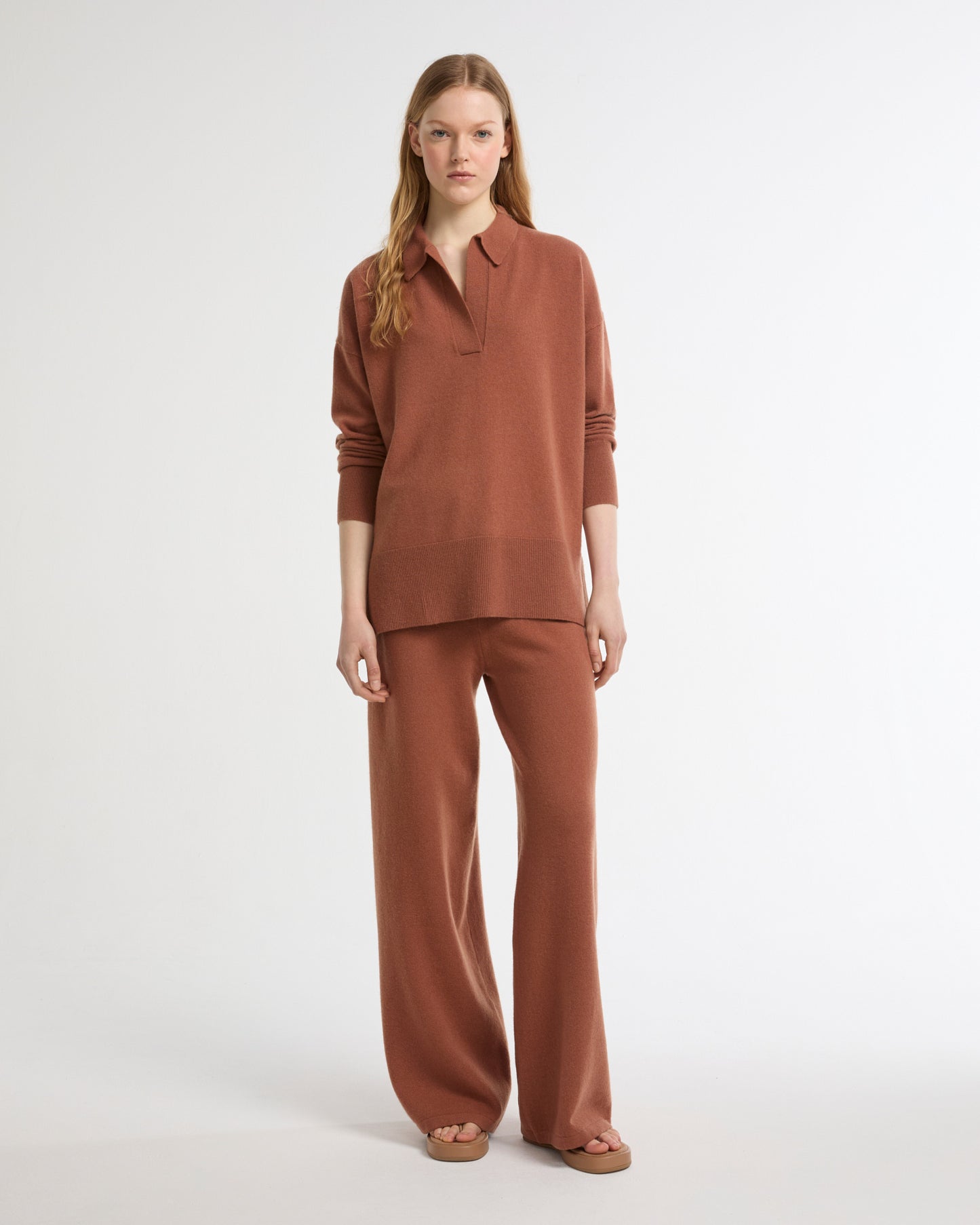 Merino knit polo shirt