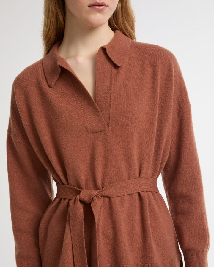 Merino knit polo shirt