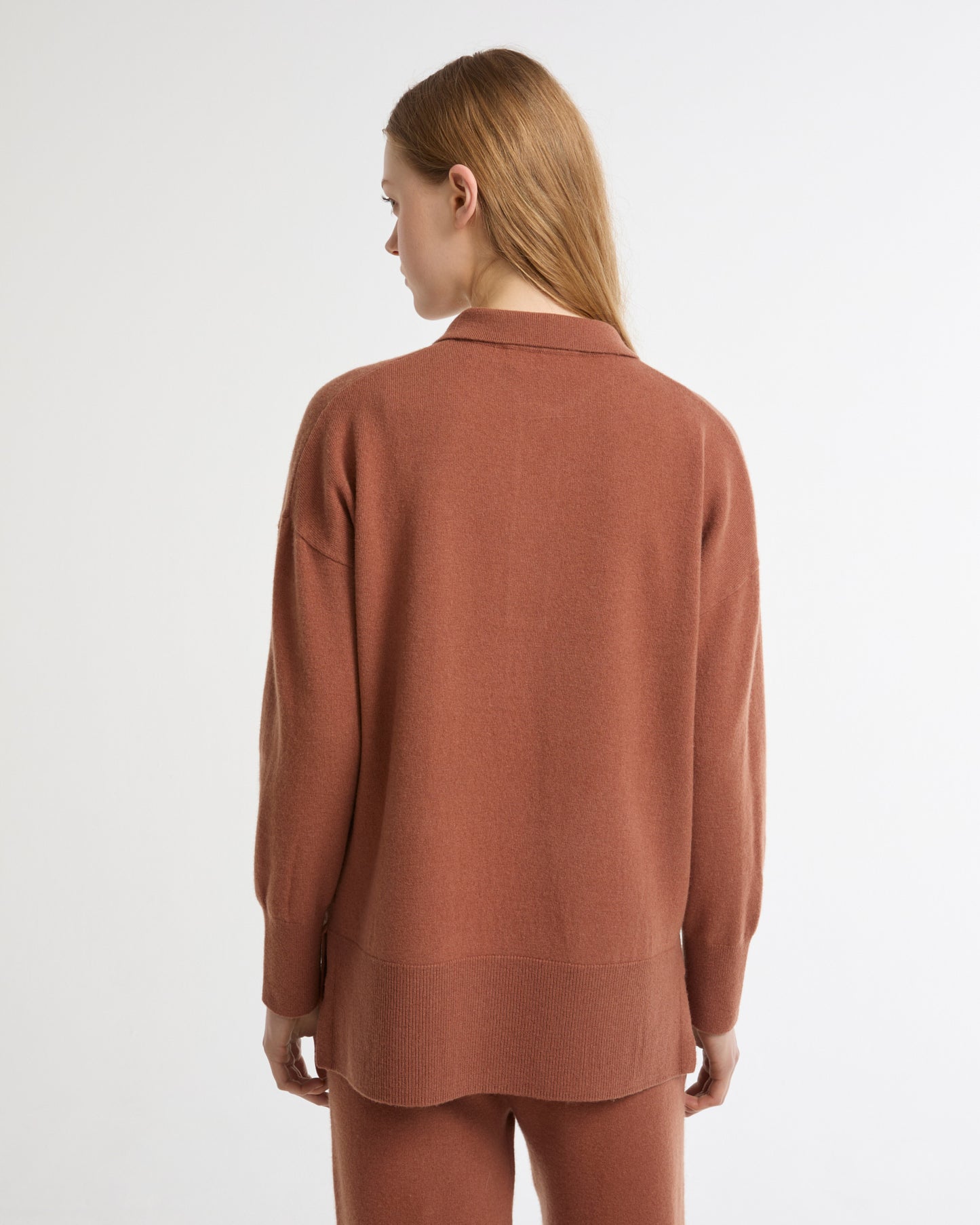 Merino knit polo shirt