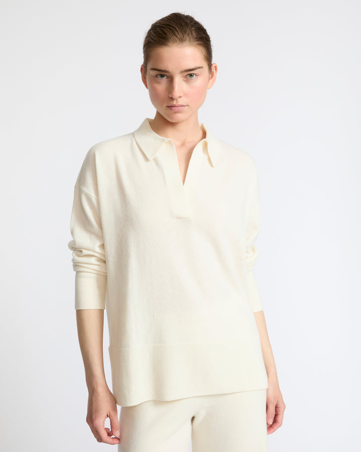 Merino knit polo shirt - Yves Salomon - New Fall Winter Collection
