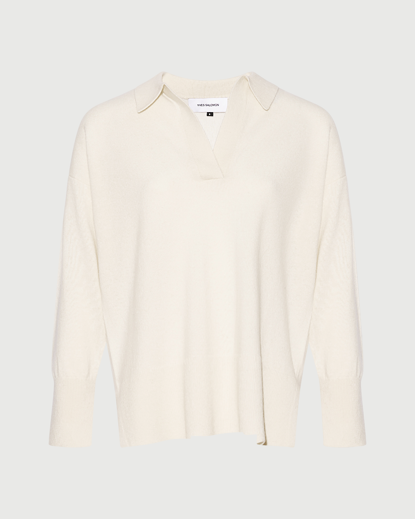 Merino knit polo shirt - Yves Salomon - New Fall Winter Collection