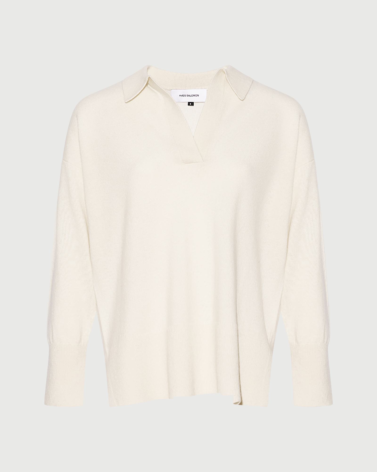 Merino knit polo shirt - Yves Salomon - New Fall Winter Collection