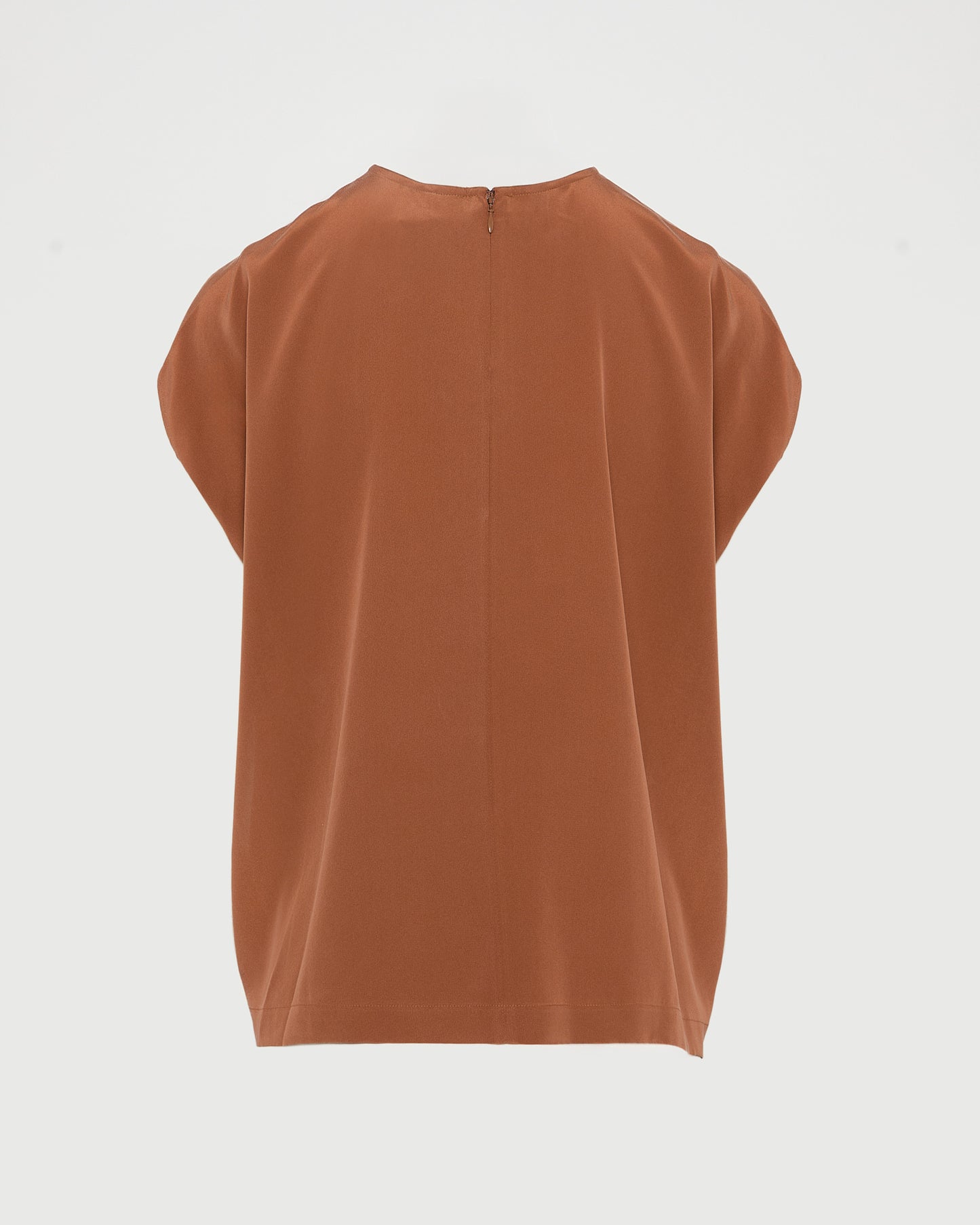 Fluid silk crepe top