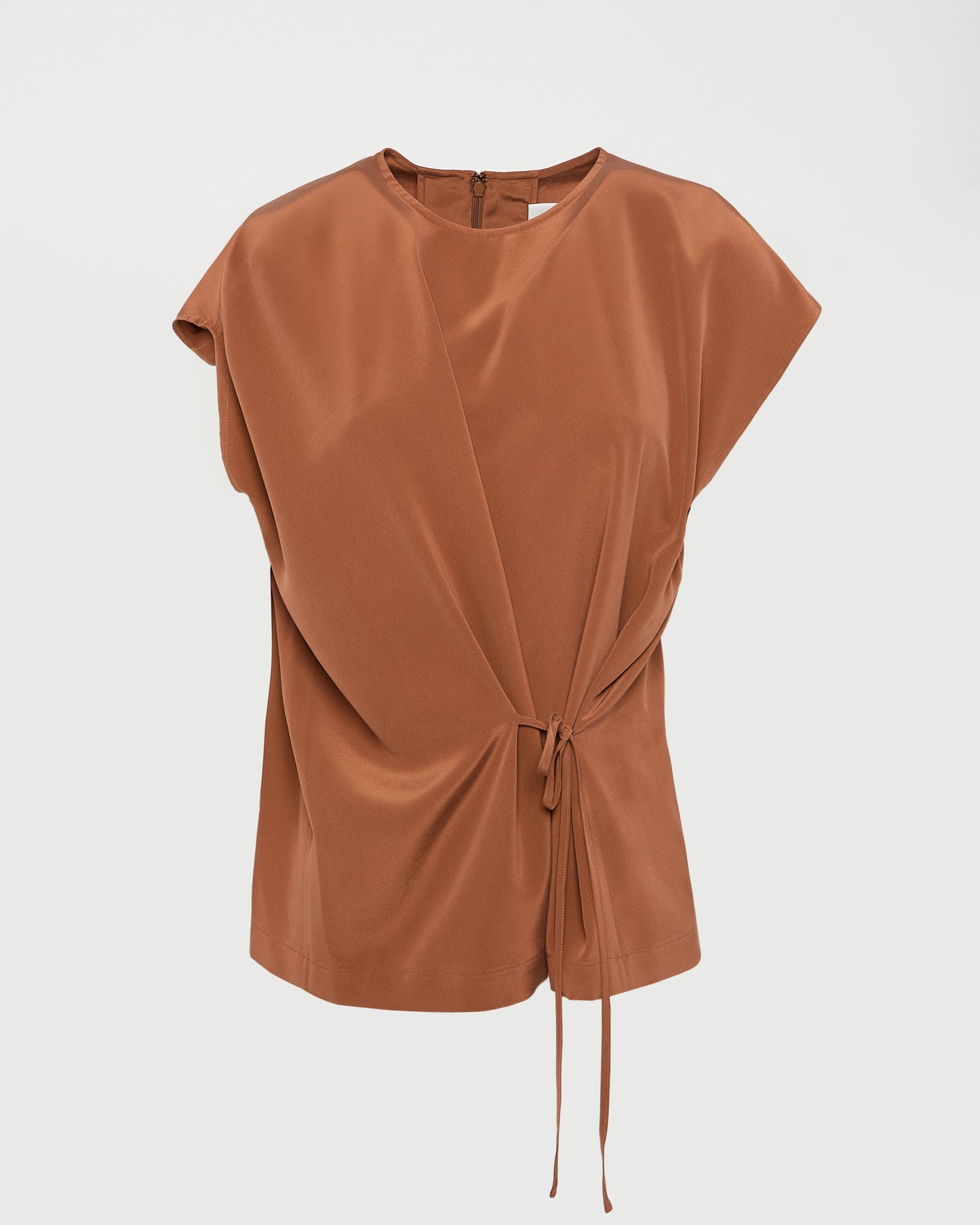 Fluid silk crepe top