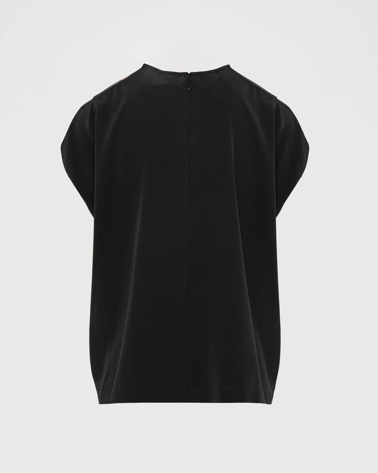Fluid silk crepe top