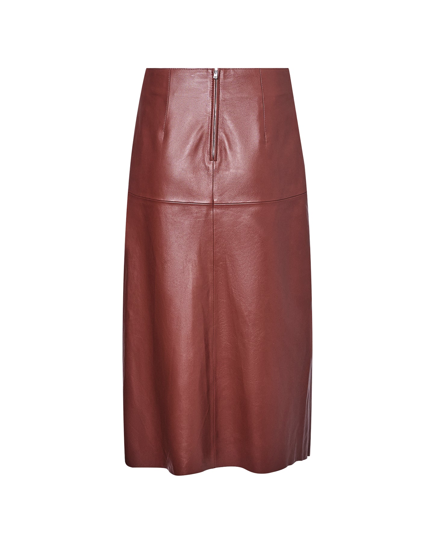 Leather wrap skirt