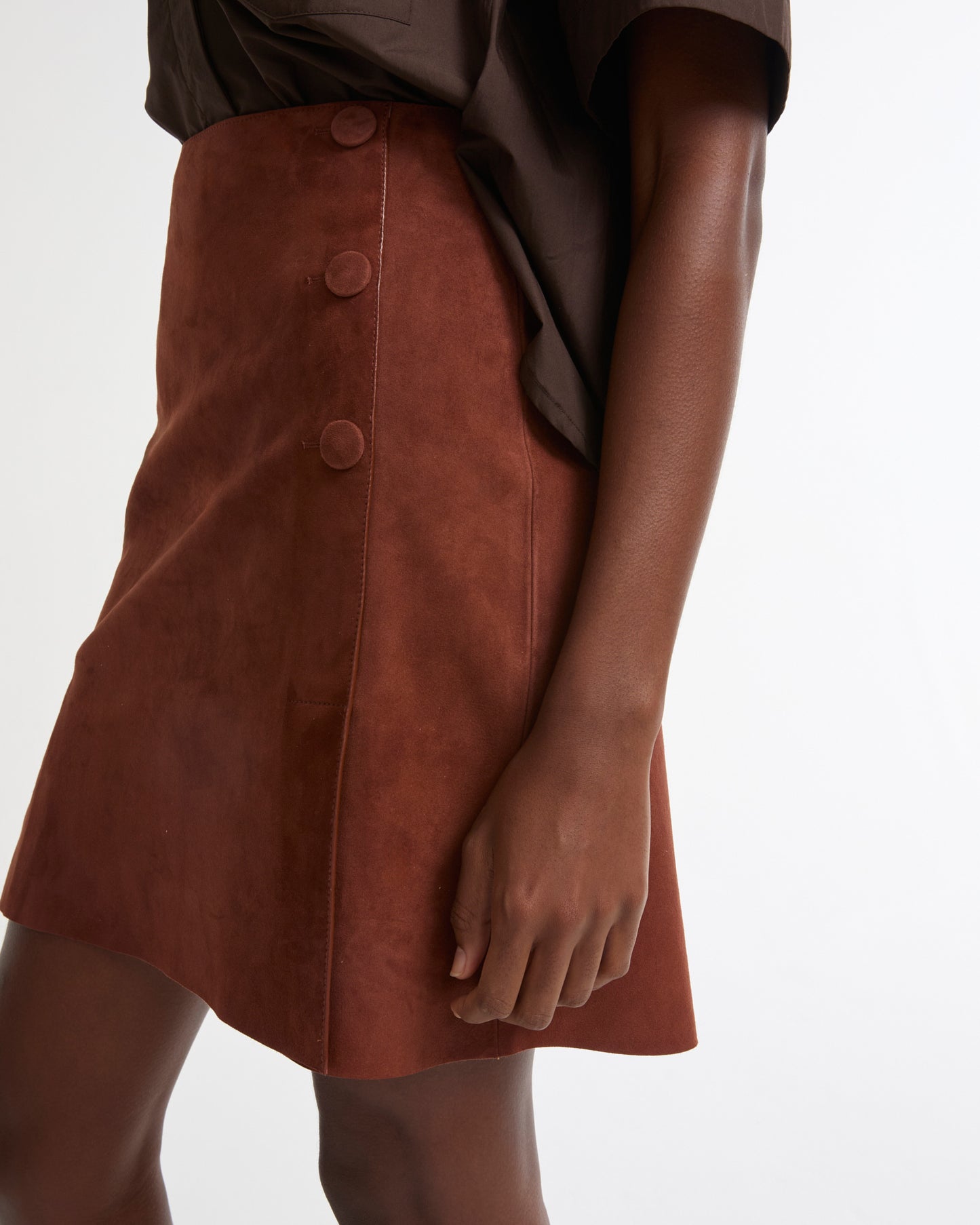 Double-sided lambskin mini skirt -Summer sale - Yves Salomon