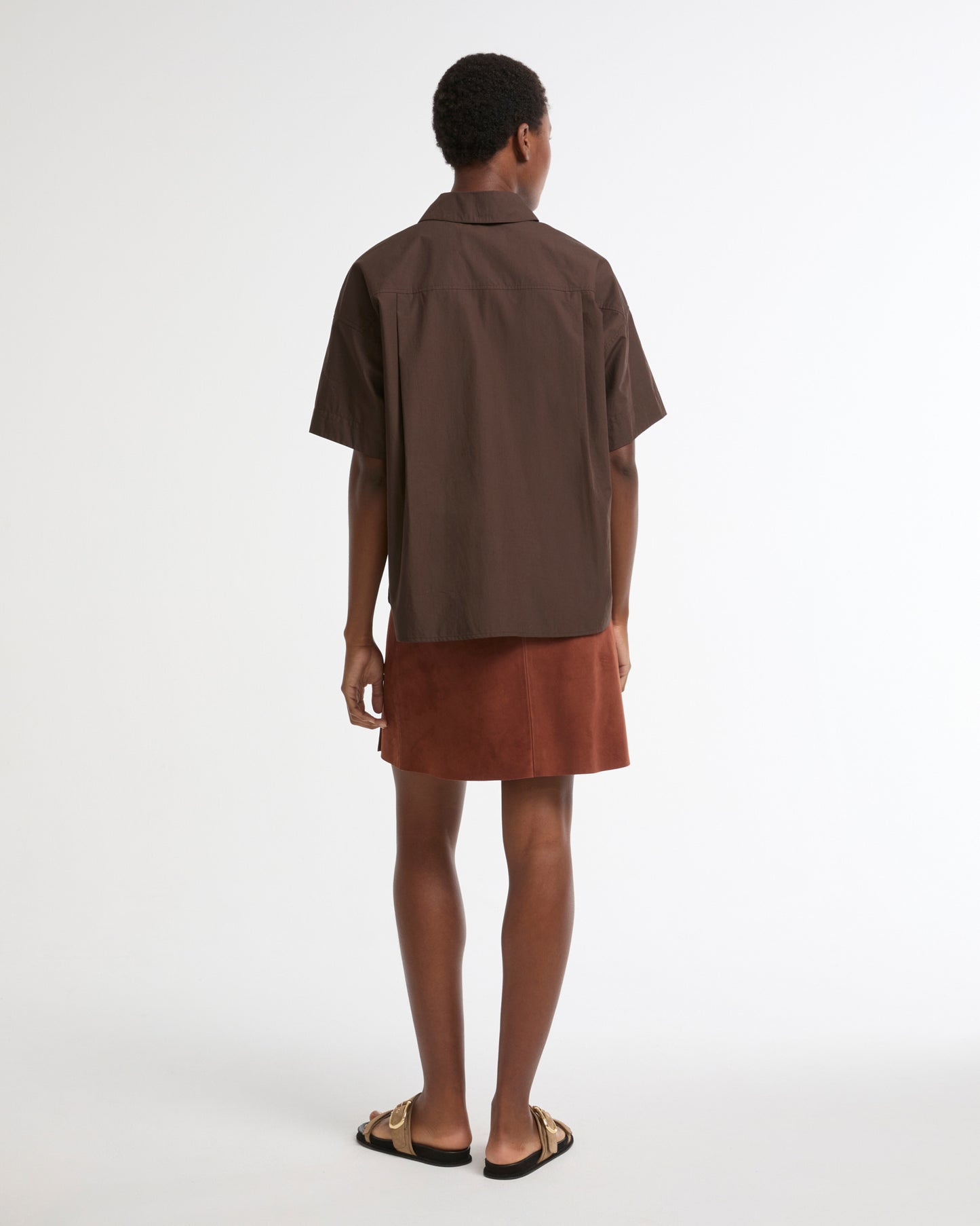 Double-sided lambskin mini skirt -Summer sale - Yves Salomon