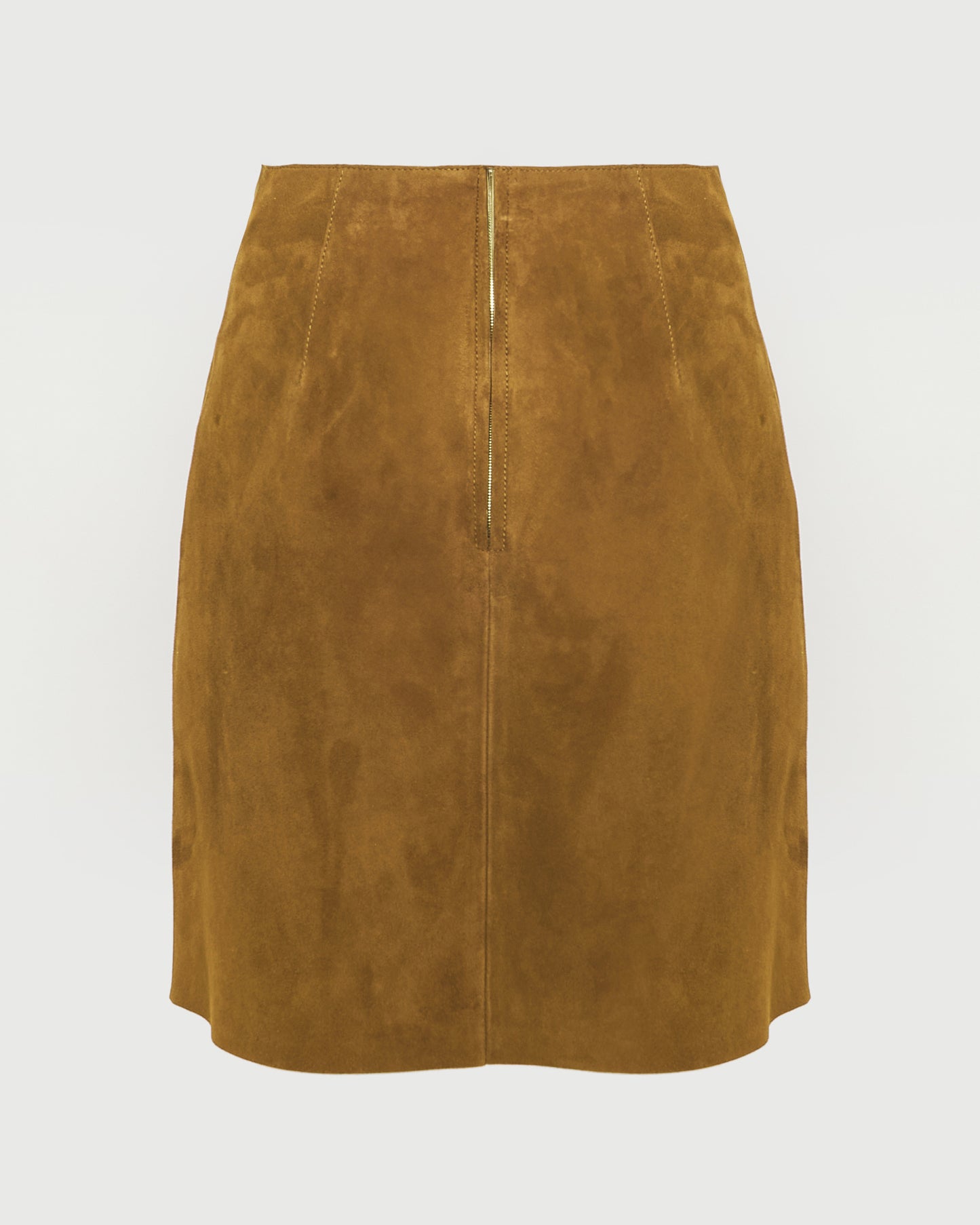 Double-sided lambskin mini skirt