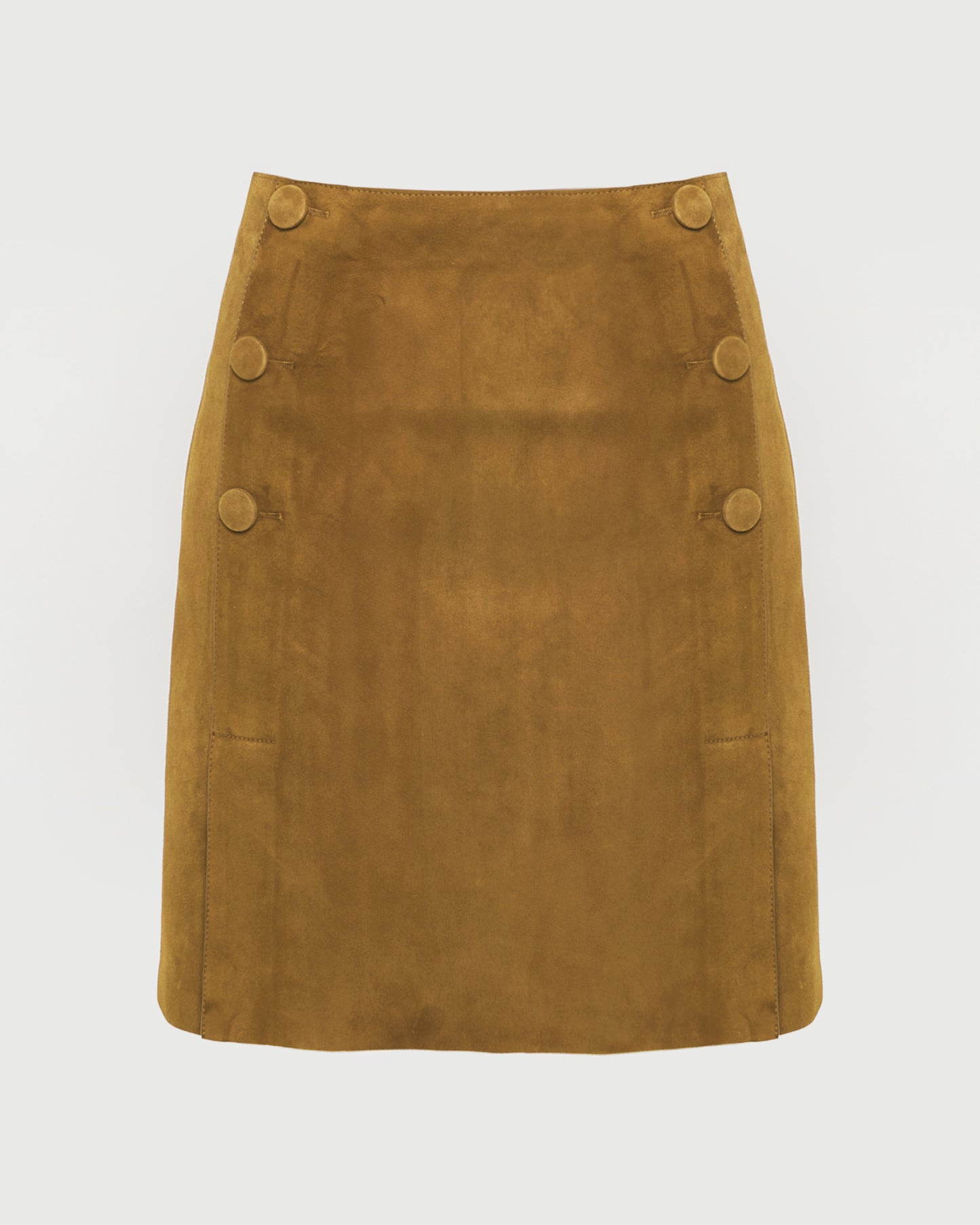 Double-sided lambskin mini skirt