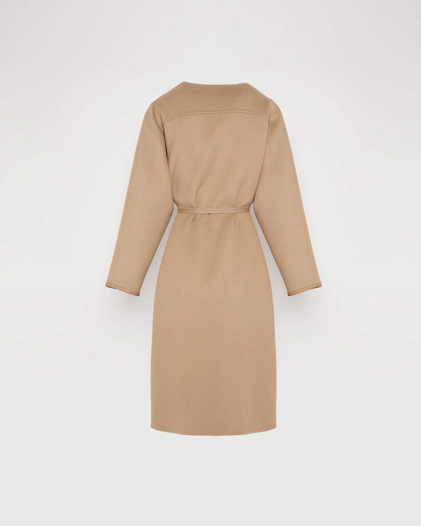 Double-sided cashmere-blend belted maxi coat