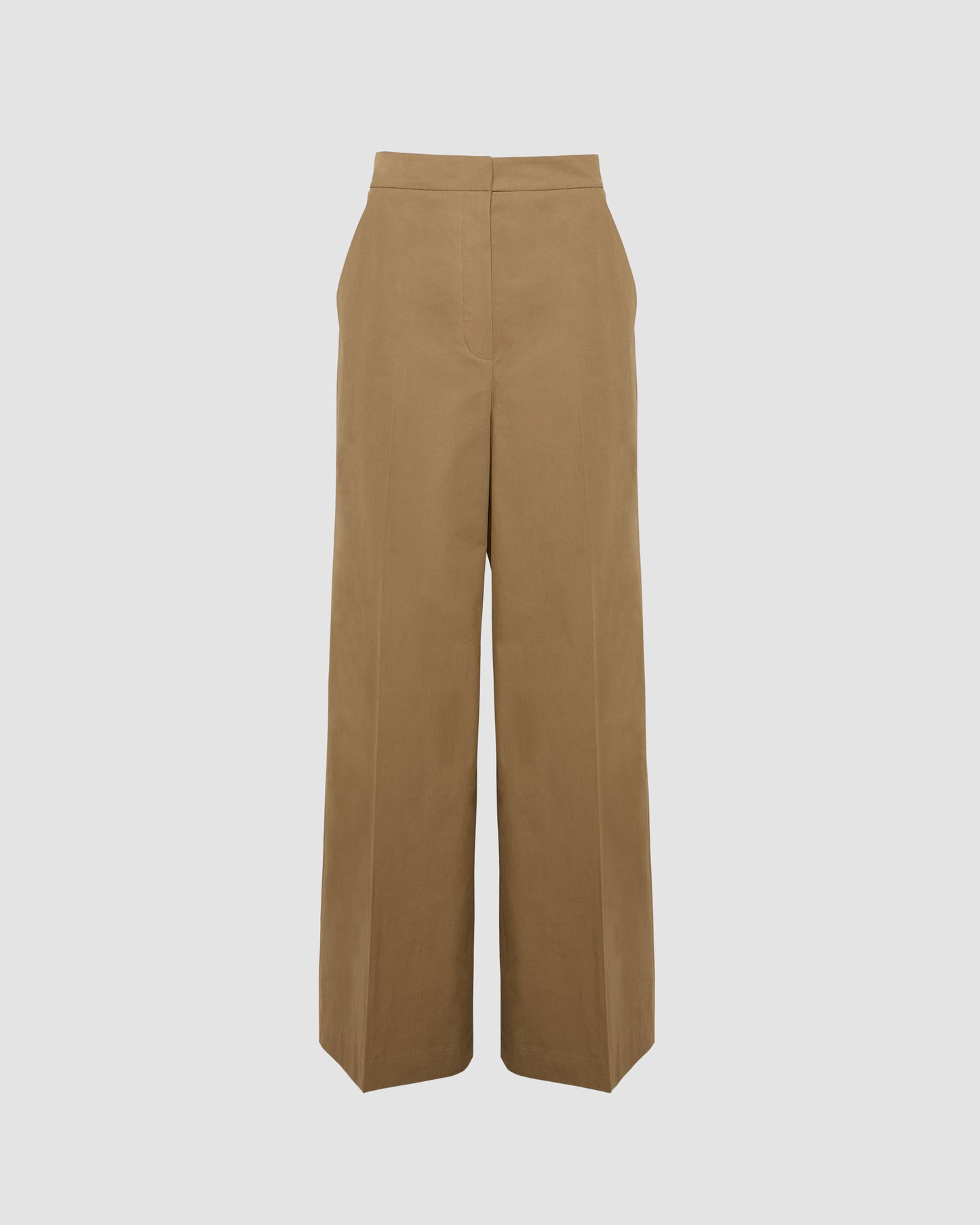Cotton wide leg trousers