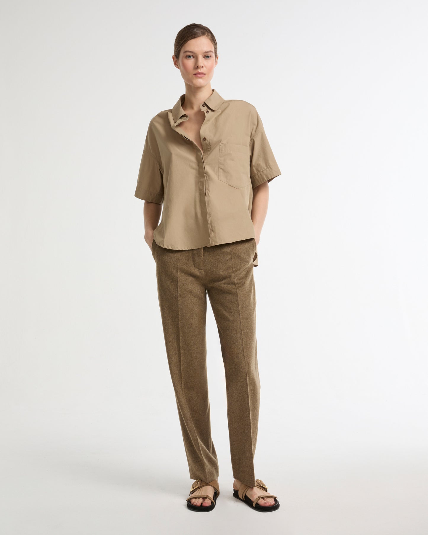 Cashmere tailored trousers