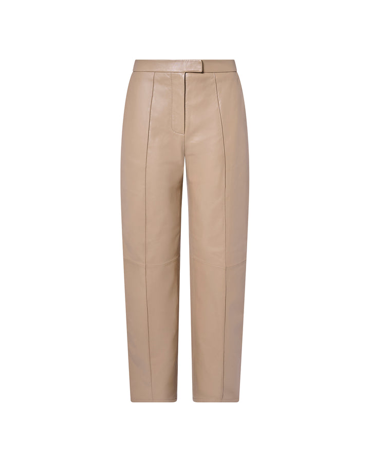 Leather tailored trousers