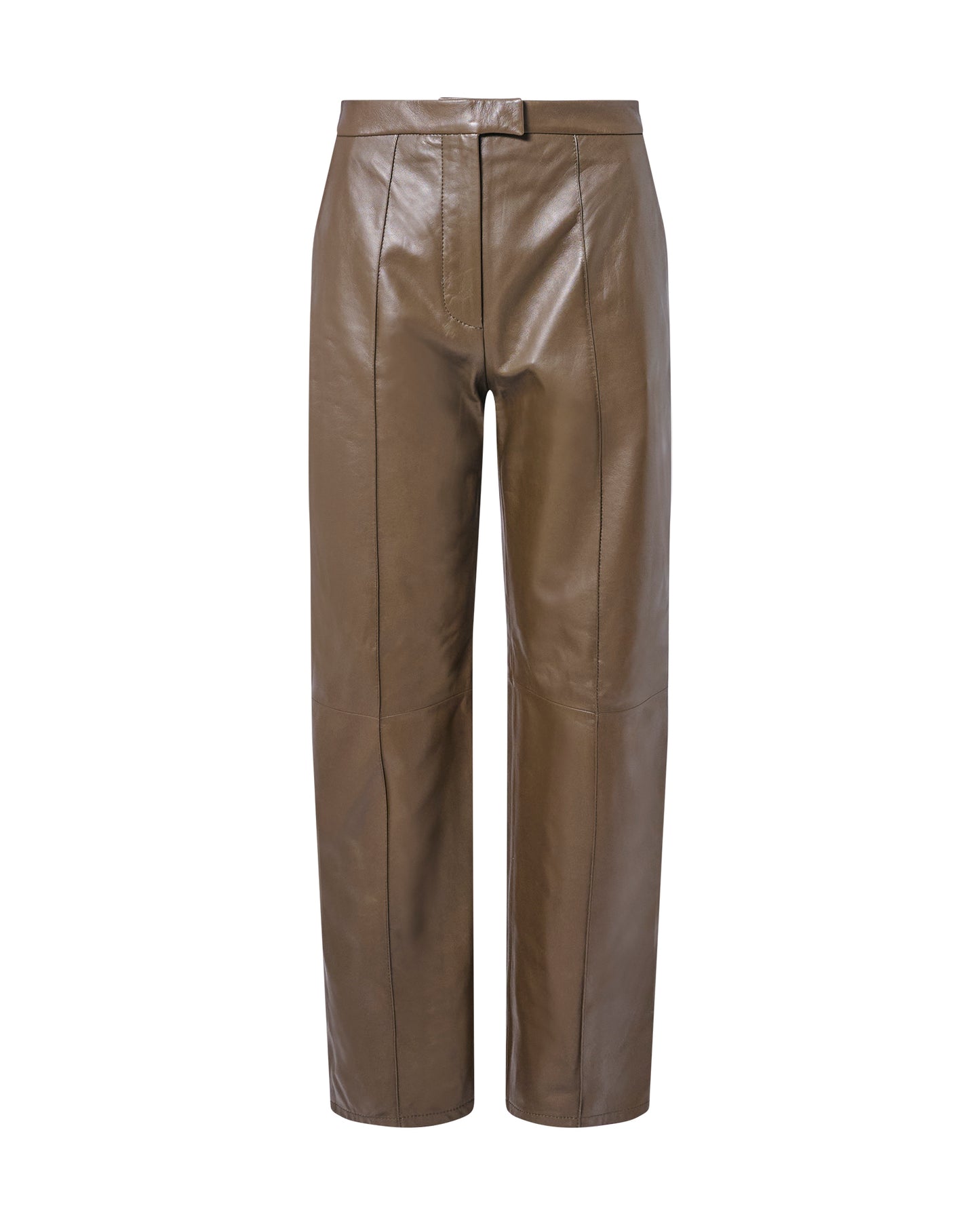 Leather tailored trousers