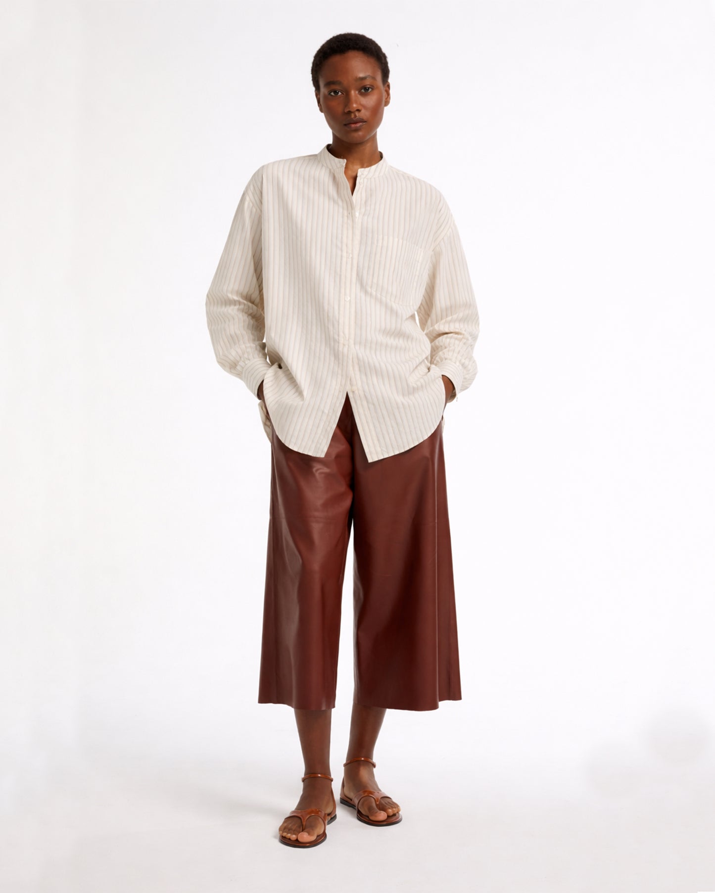 Long sleeve poplin shirt