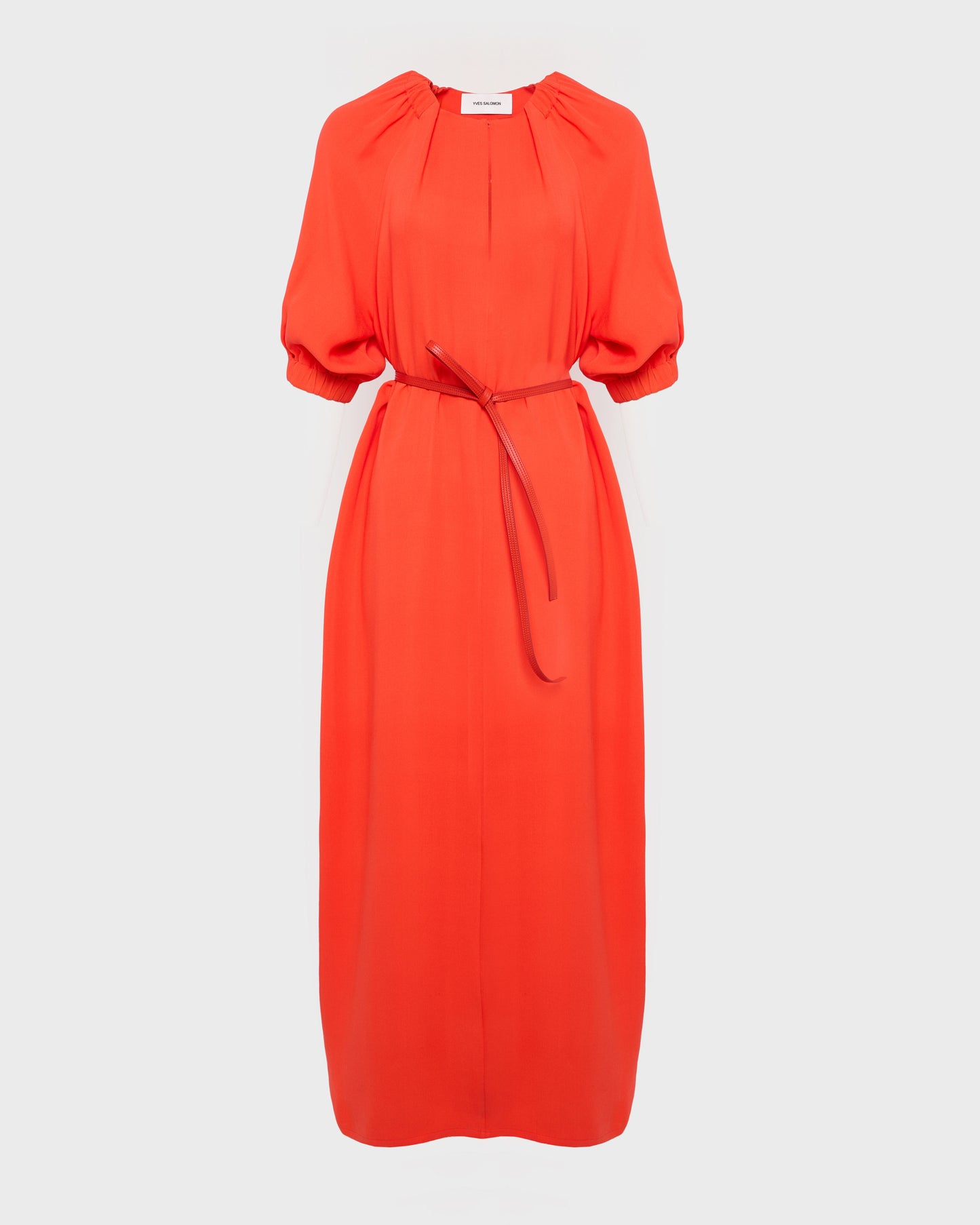 Flowing silk crepe dress